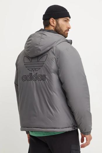 Obojstranná bunda adidas Originals Adicolor Reversible Jacket pánska, čierna farba, zimná, JD9071