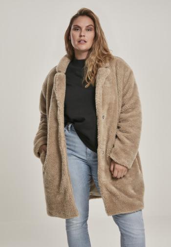 Urban Classics Ladies Oversized Sherpa Coat sand - XXL