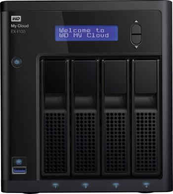 WD My Cloud™ EX4100 NAS server  8 TB 4 Bay vybavený s WD RED, integrovaný dsiplej , Business Cloud WDBWZE0080KBK-EESN
