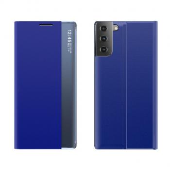 MG Sleep Case knižkové puzdro na Samsung Galaxy S21 Plus 5G, modré