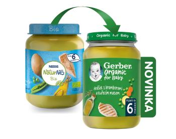 GERBER Organic detský príkrm hrášok so zemiakmi a kuracím mäsom 190 g​