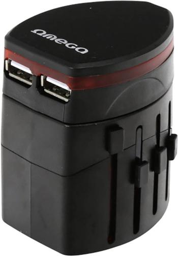 Omega Travel OTRA2 4in1 16362 USB nabíjačka do zásuvky (230 V) Výstupný prúd (max.) 2000 mA 3 x USB , sieťová zásuvka