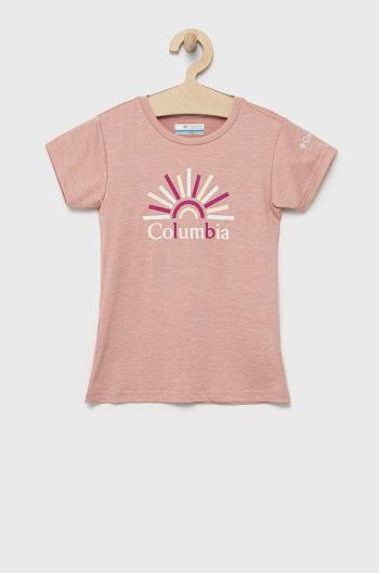 Detské tričko Columbia ružová farba,