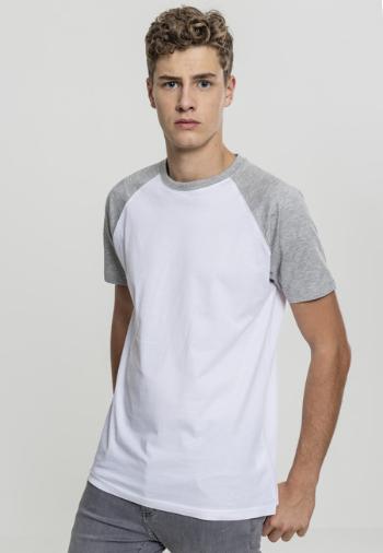 Urban Classics Raglan Contrast Tee wht/gry - 4XL