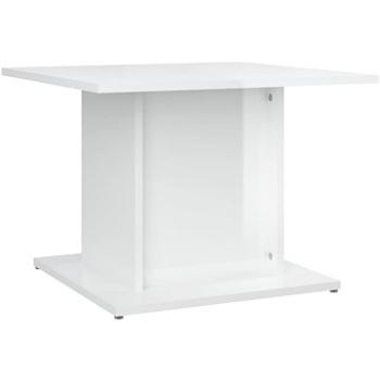 SHUMEE Konferenčný stolík biely vysoký lesk 55,5 × 55,5 × 40 cm drevotrieska, 810322