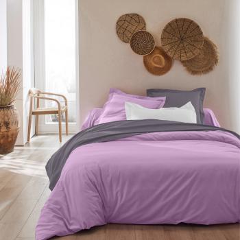 Blancheporte Jednofarebná posteľná súprava zn. Colombine z polycotonu levanduľová obliečka na prikrýv.260x240cm