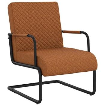 Konzolová stolička matno hnedá umelá koža, 325781