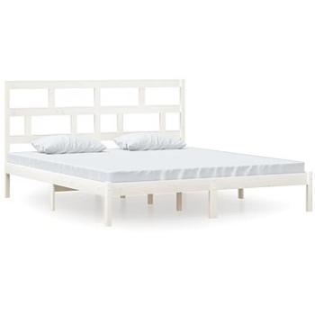 Rám postele biely masívne drevo 180 × 200 cm Super King, 3101234