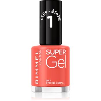 Rimmel Super Gel gélový lak na nechty bez použitia UV/LED lampy odtieň 047 Spiced Coral 12 ml