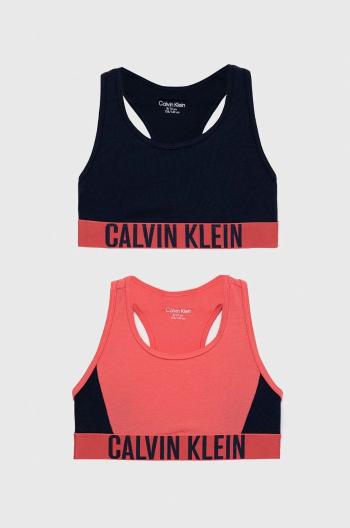 Detská podprsenka Calvin Klein Underwear 2-pak tmavomodrá farba