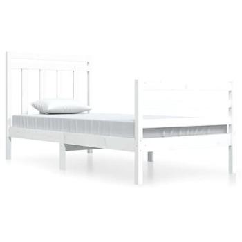 Rám postele biely masívne drevo 90 × 200 cm, 3105301
