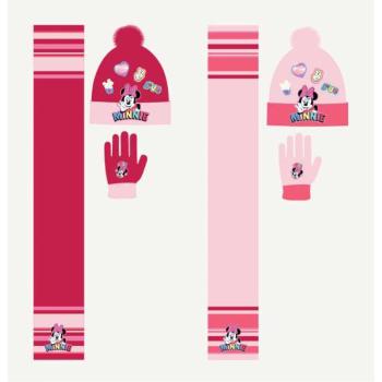 Setino Set - rukavice, čiapka, šál  Minnie Mouse Farba: svetlá ružová