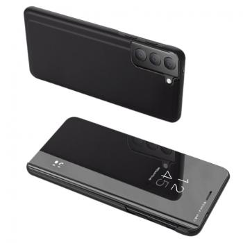 MG Clear View knižkové puzdro na Samsung Galaxy S21 FE, čierne