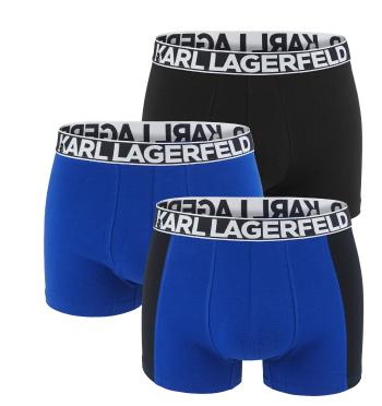 KARL LAGERFELD - boxerky 3PACK organic cotton big logo LAGERFELD blue & black color - limitovaná edícia-L (89-96 cm)