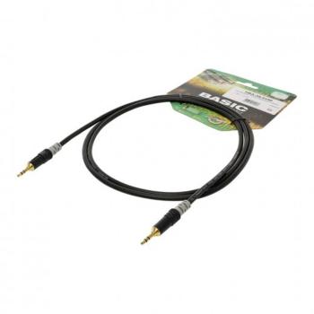 Hicon HBA-3S-0060 jack audio prepojovací kábel [1x jack zástrčka 3,5 mm - 1x jack zástrčka 3,5 mm] 0.60 m čierna