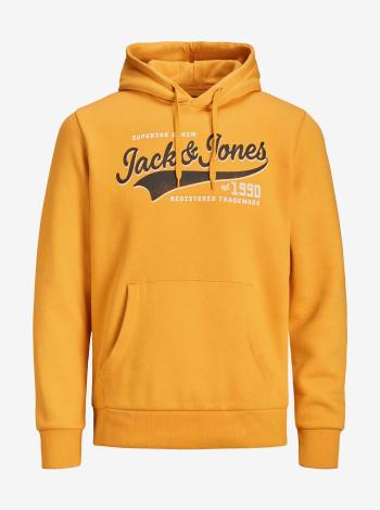 Mikiny s kapucou pre mužov Jack & Jones - oranžová