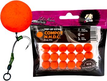 Lk baits plávajúce boilie pop-up extra compot n.h.d.c - 14 mm 18 ks