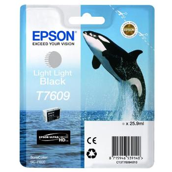 EPSON T7609 (C13T76094010) - originálna cartridge, svetlo svetlo čierna, 25,9ml