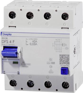 Doepke 09134820 DFS4 040-4/0,03-F ochranný prúdový spínač  rýchly -F-   4-pólové 40 A 0.03 A 400 V