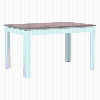 Rozkladací stôl, biela/dub wotan 135-184x86 cm, VILGO RP1, rozbalený tovar