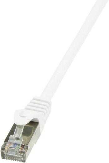 LogiLink CP2111S RJ45 sieťové káble, prepojovacie káble CAT 6 F/UTP 20.00 m biela s ochranou 1 ks