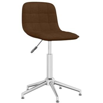Otočná jedálenská stolička hnedá textil, 334044