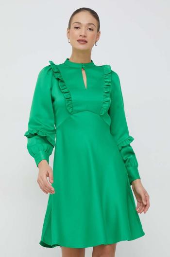 šaty Y.A.S zelená farba, mini, áčkový strih