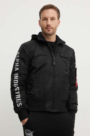 Bunda Alpha Industries MA-1 D-Tec SE 133104285 pánska, čierna farba, prechodná