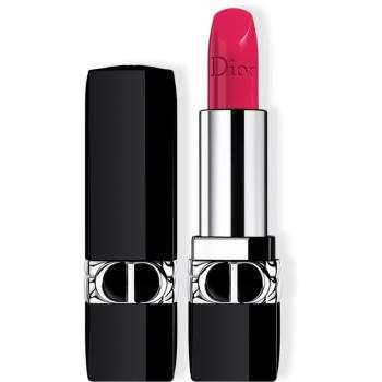 DIOR Rouge Dior dlhotrvajúci rúž plniteľný odtieň 766 Rose Harpers Satin 3,5 g