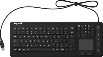Keysonic KSK-6231 INEL (US) USB klávesnica US anglická, QWERTY, Windows® čierna silikónová membrána, vodotesné (IPX7), p