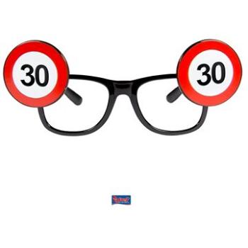 Párty okuliare – narodeniny, dopravná značka – 30 (8714572249300)
