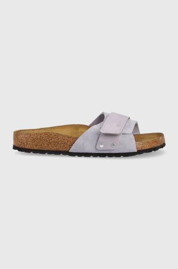 Semišové šľapky Birkenstock Oita dámske, fialová farba, 1025334