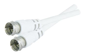 Anténny kábel F / F TIPA 1,5m biela