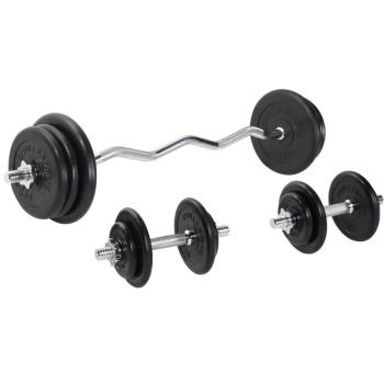 Gorilla Sports Činkový set, pogumované kotúče, 70 kg