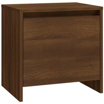 SHUMEE Nočný stolík hnedý dub 45 × 34 × 44,5 cm drevotrieska, 813048