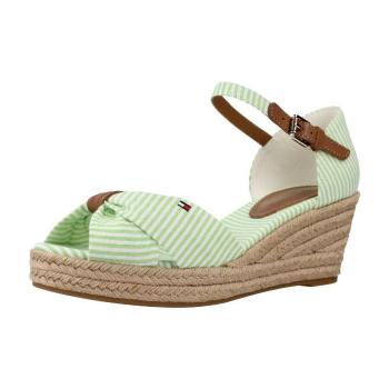 Tommy Hilfiger  HIGH WEDGE SEERSUCKER  Sandále Zelená