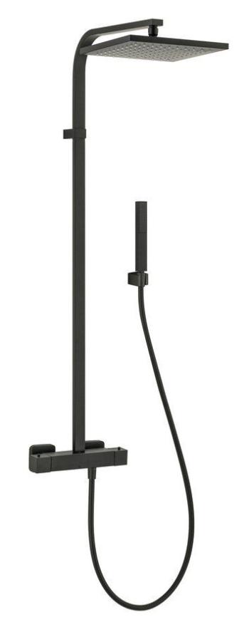 SAPHO - DIMY sprchový stĺp s termostatickou batériou, čierný DM322BL