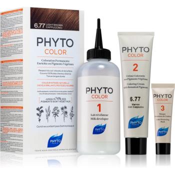 Phyto Color farba na vlasy bez amoniaku odtieň 6.77 Light Brown Capuccino