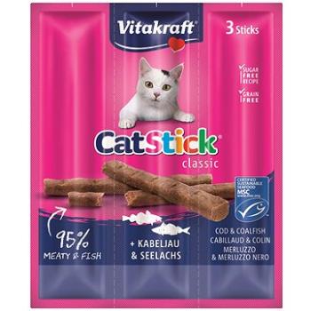 Vitakraft Cat Stick pochúťka treska/treska tmavá, 3× 6 g (4008239240033)