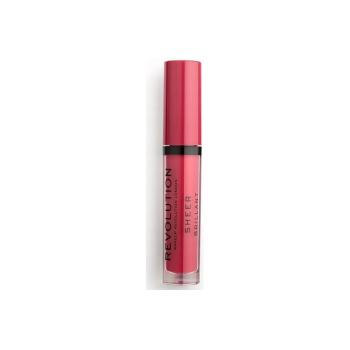 Makeup Revolution  Sheer Brilliant Lip Gloss  Lesky na pery Červená