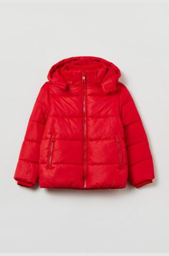 Detská bunda OVS červená farba