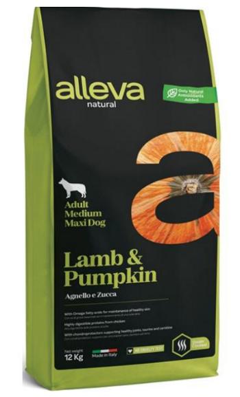 Alleva NATURAL dog adult medium & maxi lamb & pumpkin 12kg