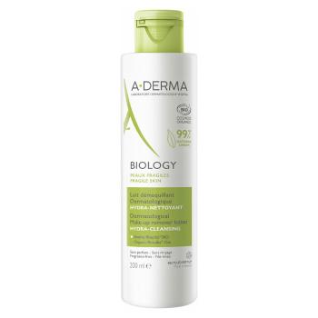 A-DERMA Biology Dermatologické odličovacie mlieko hydratačno-čistiace 200 ml