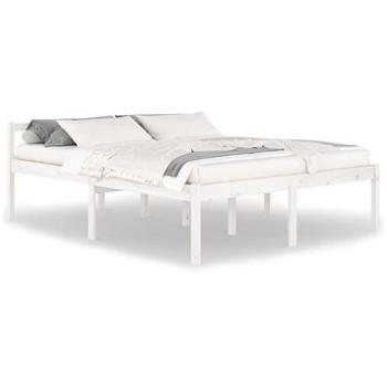 Rám postele biely masívna borovica 160 × 200 cm, 810625