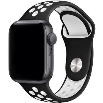 Eternico Sporty na Apple Watch 42 mm/44 mm/45 mm  Pure White and Black (AET-AWSP-WhBl-42)