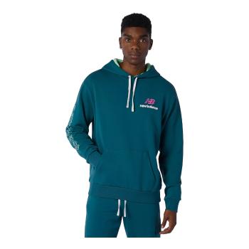 New Balance  Athletics Clash Hoodie  Bundy Modrá