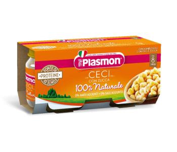 EXP: 31.08.2023 PLASMON Príkrm bezlepkový zeleninový s cícerom a tekvicou 2x80g, 8m+