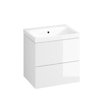 Kúpeľňová skrinka s umývadlom Cersanit Medley 60x61.5x45 cm biela lesk S801-352-DSM