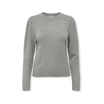 Only  Katia Life Knit L/S - Medium Grey Melange  Svetre Šedá