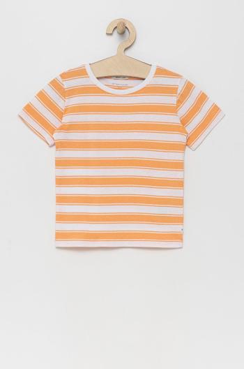 Detské bavlnené tričko Tom Tailor oranžová farba, vzorovaný
